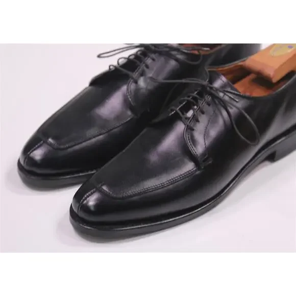Allen Edmonds Delray Black Aplit Toe Leather Oxford Dress Shoes 9 A New! - Picture 3 of 12